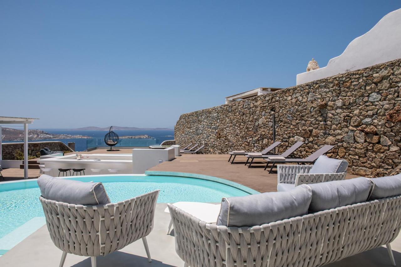 Villa In Mykonos - 6 Bedroom - 1Km From Mykonos Town - Infinity Pool - Sunset View المظهر الخارجي الصورة
