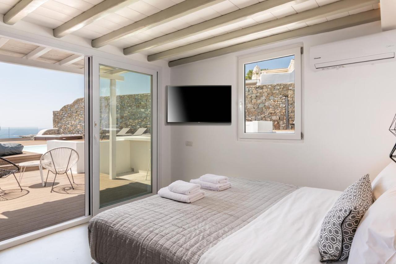 Villa In Mykonos - 6 Bedroom - 1Km From Mykonos Town - Infinity Pool - Sunset View المظهر الخارجي الصورة